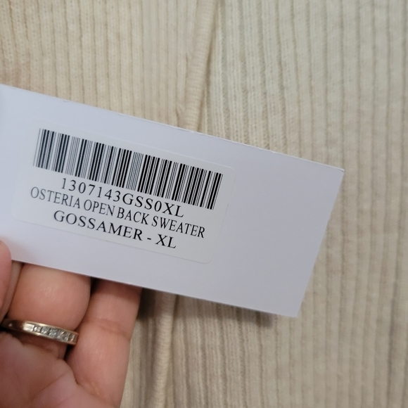 Reformation Osteria Open Back Cashmere Sweater Gossamer XL NWT - Picture 8 of 8